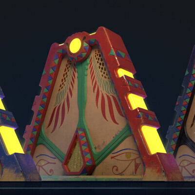 Egyptian Sci-Fi Door | 3d and Concept art | Animation