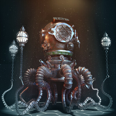 Steampunk octopus