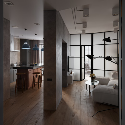 loft interior visualization