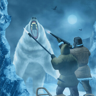 Polar expedition. Bear.