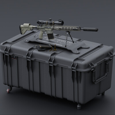 H&K M110A1 and Custom Military Weapon Box