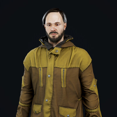A man in overalls