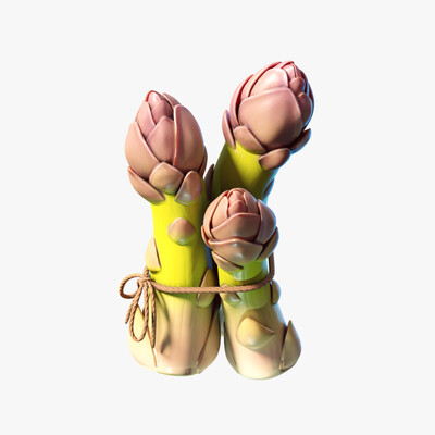 Cartoon asparagus