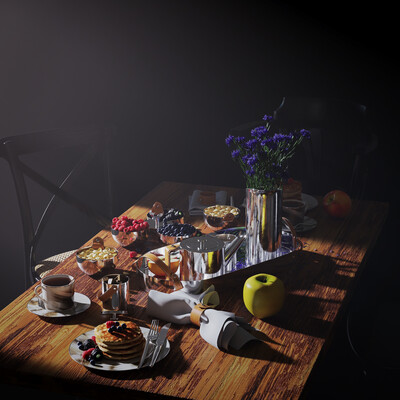 Breakfast. Still life.
