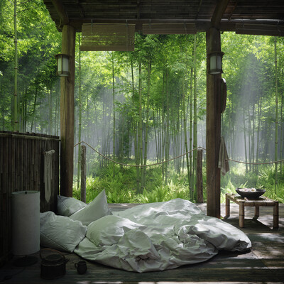 Fantasies in bamboo forest