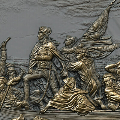 George Washington Crossing the Delaware Bas-Relief