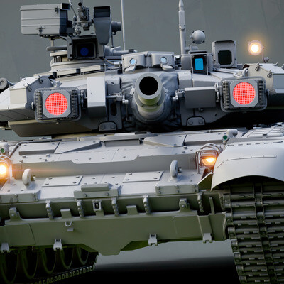 T-90A Vladimir MBT Highpoly Clay