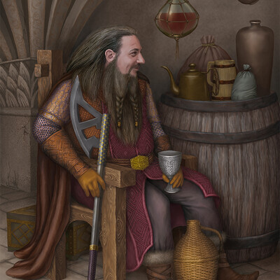 The character in the form of the gnome Gimli