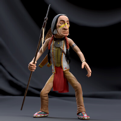 Indian Low-poly 3D model