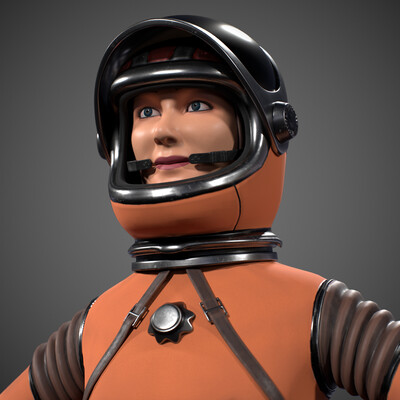 Astronaut Girl 3D model