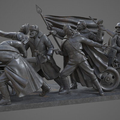 Monument to the Soviet Army, sculptural composition "Patriotic War"