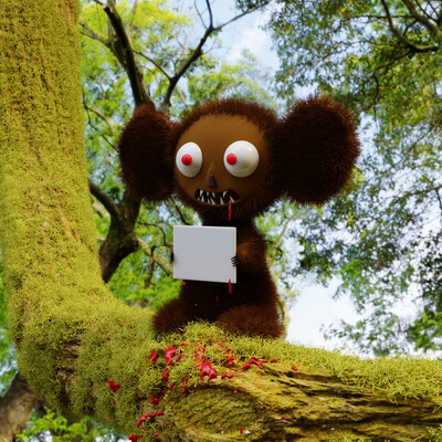 Untrusted animal with a sign