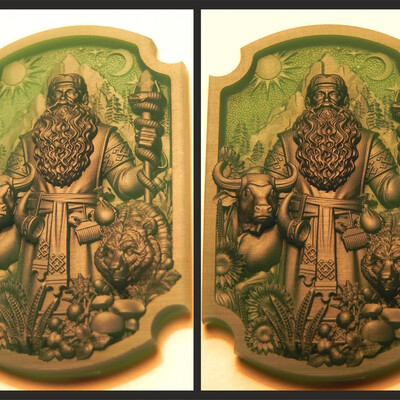 Pendant. The model itself was done long ago. But its realization  in material has become  possible only now. The size is 35 mm in height. The photo is with a match to understand the scale.