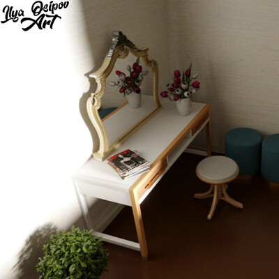 Visualization of the interior of a small house