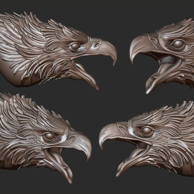 The next work in animalistic style. The pendant will be made in wax using NC-machining technique for further silver casting.