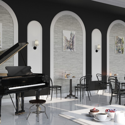 Restaurant interior.