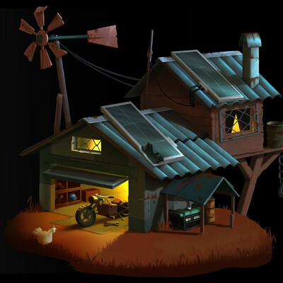 Old biker's house
