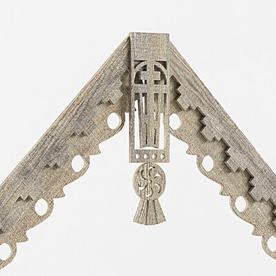Vintage wooden architectural element.