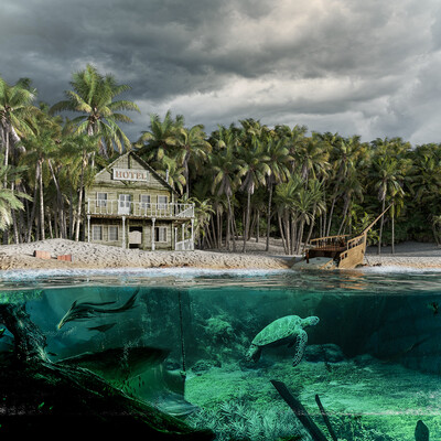 Abandoned beach