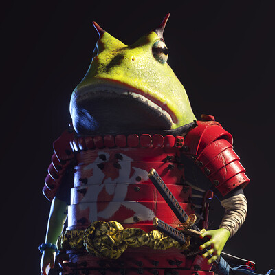 Samurai frog