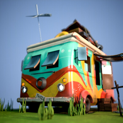 A hippy van