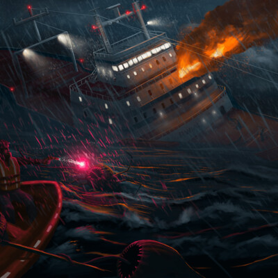 Sinking of a cargoship