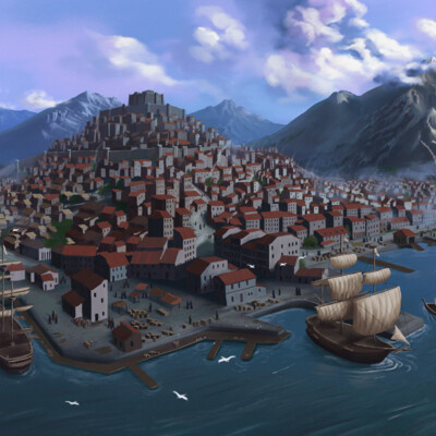 Concept arts medieval cities