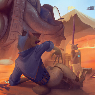 Repair in the red desert