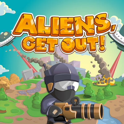 Art for game Aliens, get out!