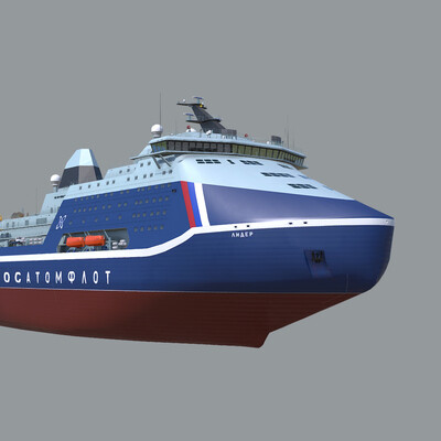 Icebreaker Lider Project 10510 3D model