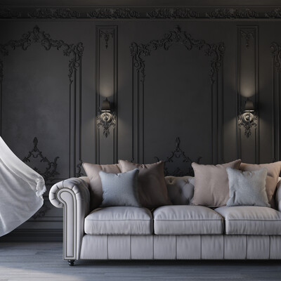 His Majesty is the Sofa! (Showroom for a manufacturer of upholstered furniture.)