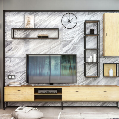 Interior and furniture in LOFT style.
