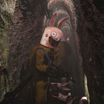 in the tunnel