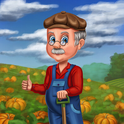 Cartoon grandpa
