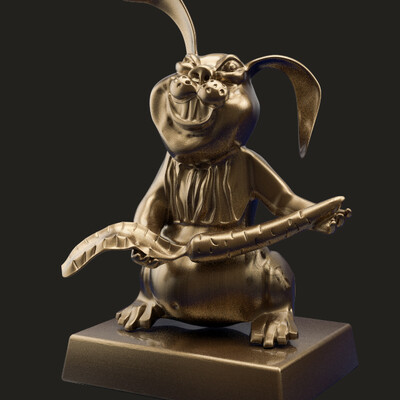Hare, model for 3d printing.