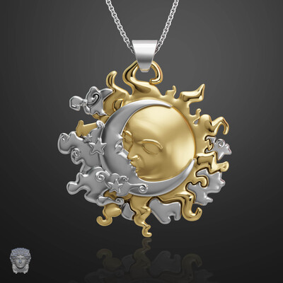Pendant "Sun and Moon"