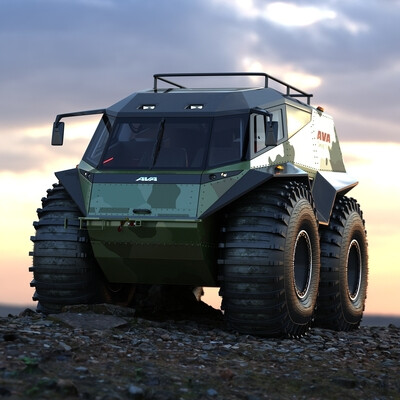 The concept of a floating all-terrain vehicle