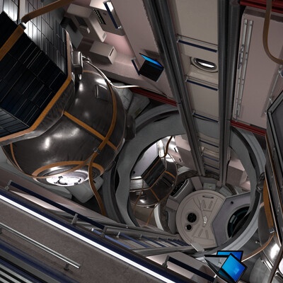 Space station hangar