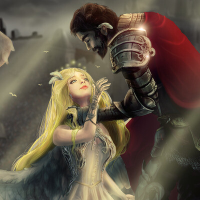 angel and knight / ангел и рыцарь