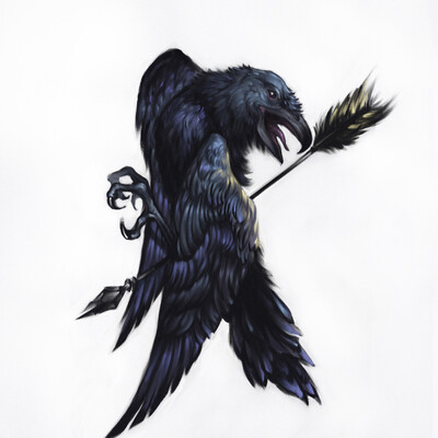 Wounded crow