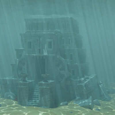 Underwater temple