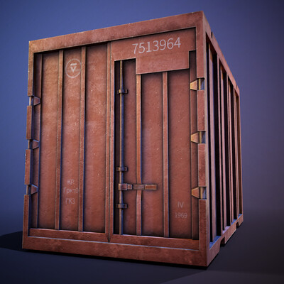 Lowpoly container with masks
