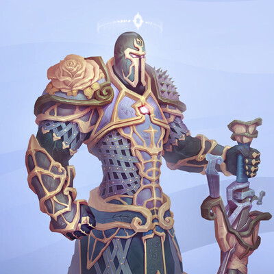 A knight of light from an ancient family of angels, the Golden Rose clan.