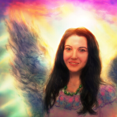 Angel Anna is looking at you.