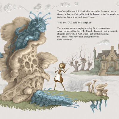 Alice and the Caterpillar