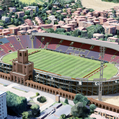 Stadio Renato Dall'Ara PBR Low-Poly Game-Ready