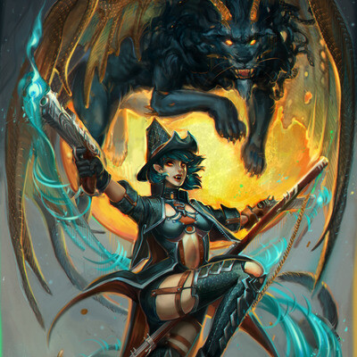 The criminal witch Giza and her familiar Ragnarok