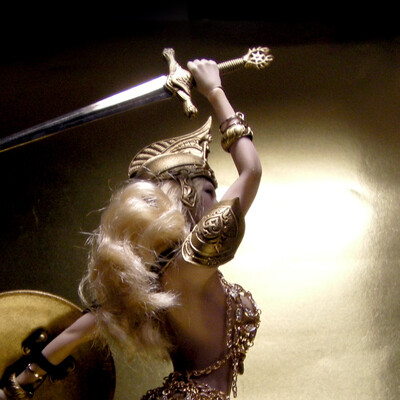 Athena.  Action figure phicen in Athena costume.