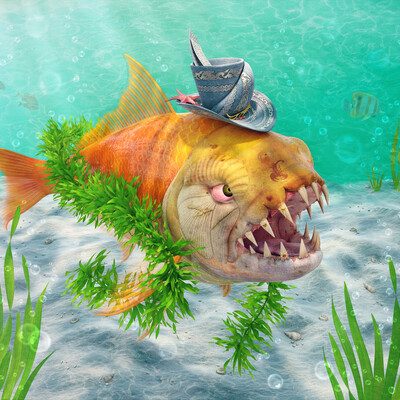 Fish in a hat