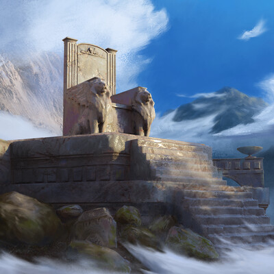 Abandoned throne